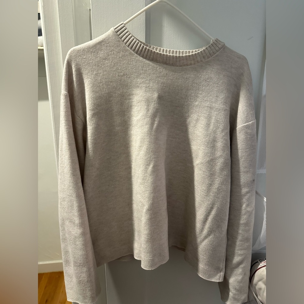 Zara Beige Ribbed Sweater